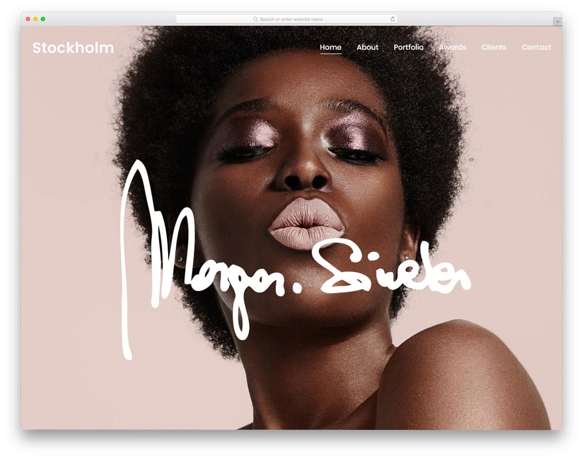colorful modern WordPress theme for artists