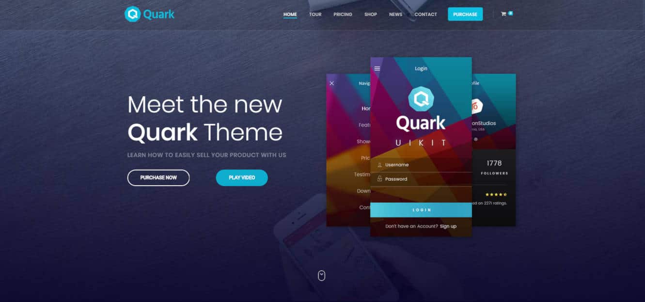 product website templates quark