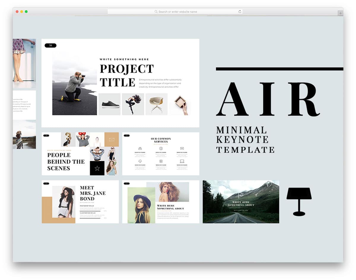 minimal-looking presentation template