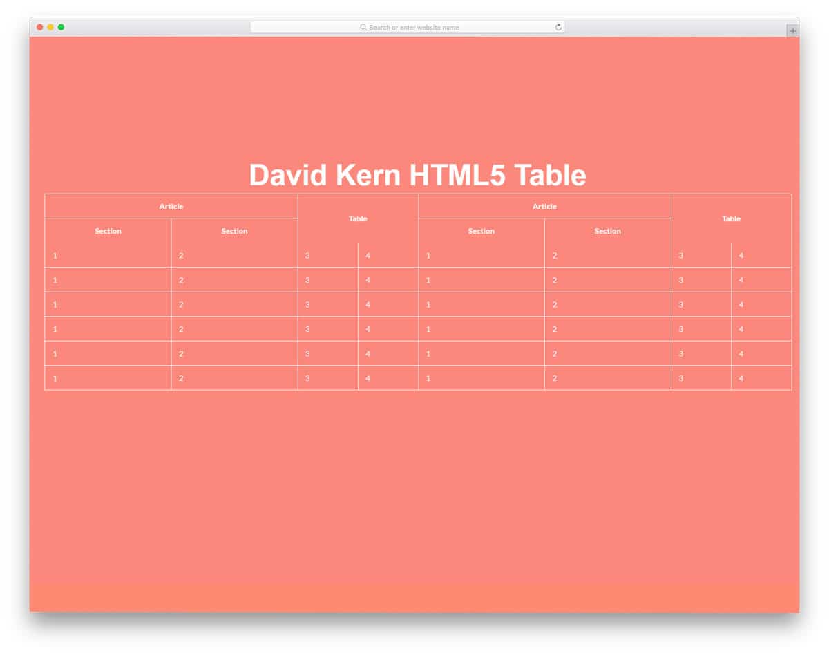 minimalistic table design