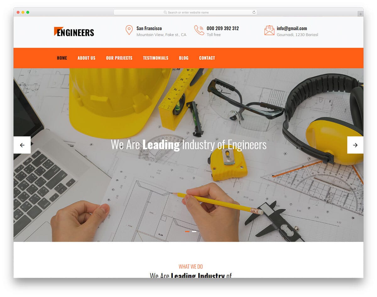 multipurpose website template for construction and industrial work 