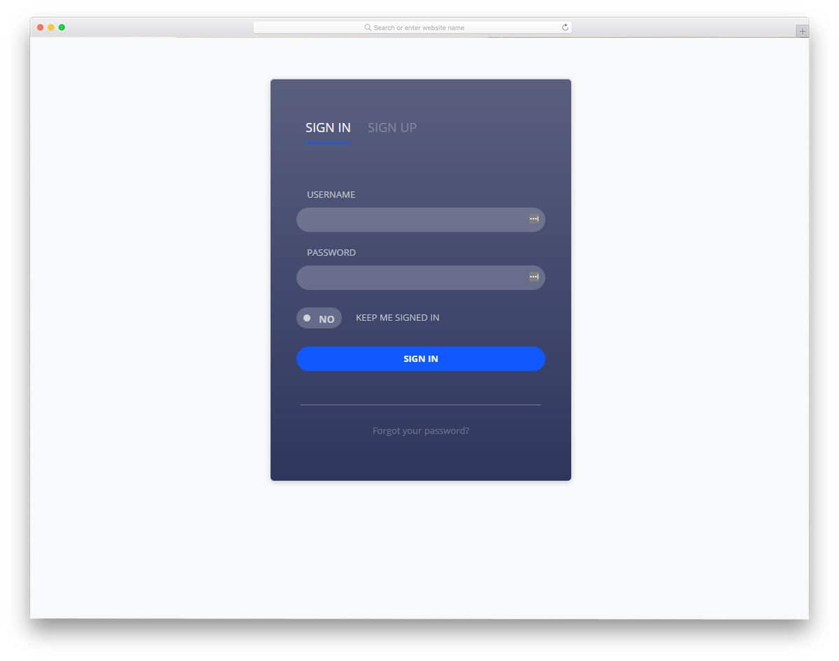 clean and professional looking free login forms