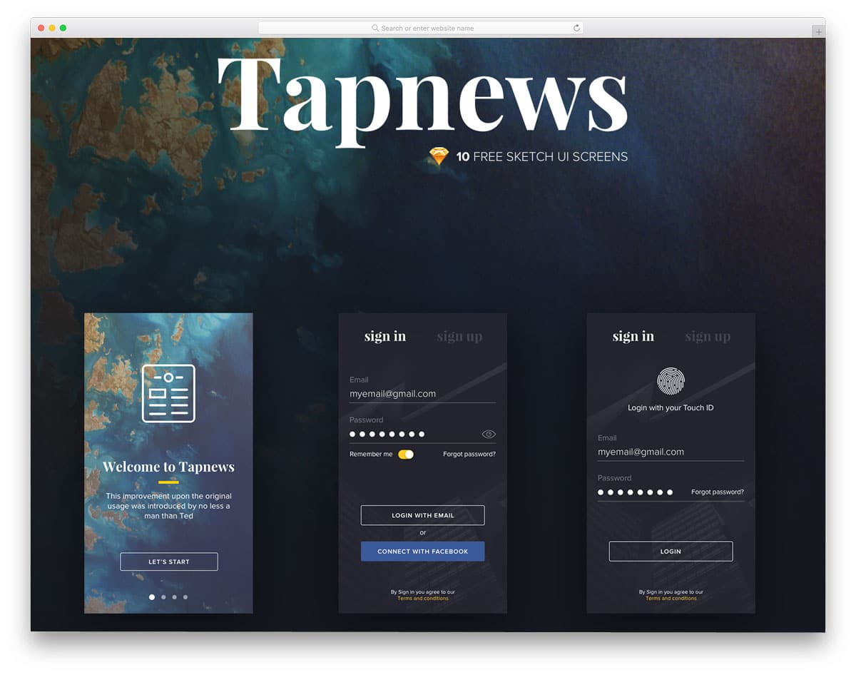 UI Kit for news and content rich mobile application