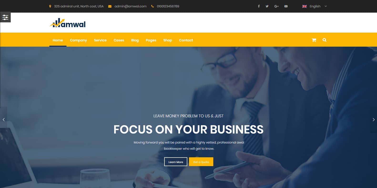 amwal-consulting-website-template