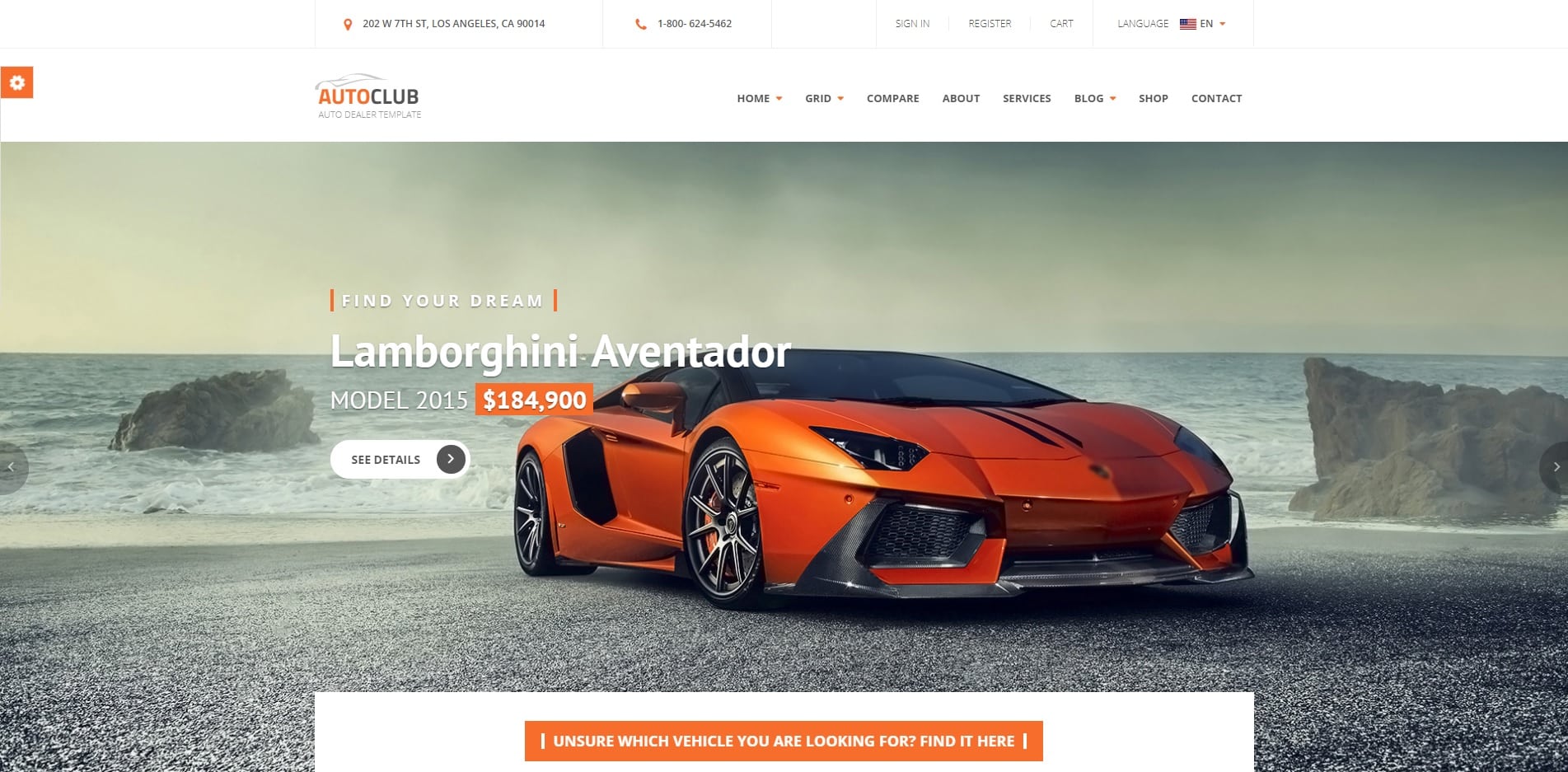 autoclub car dealer website template