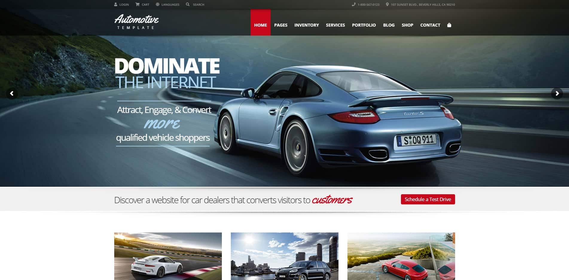 automotive car dealer website template
