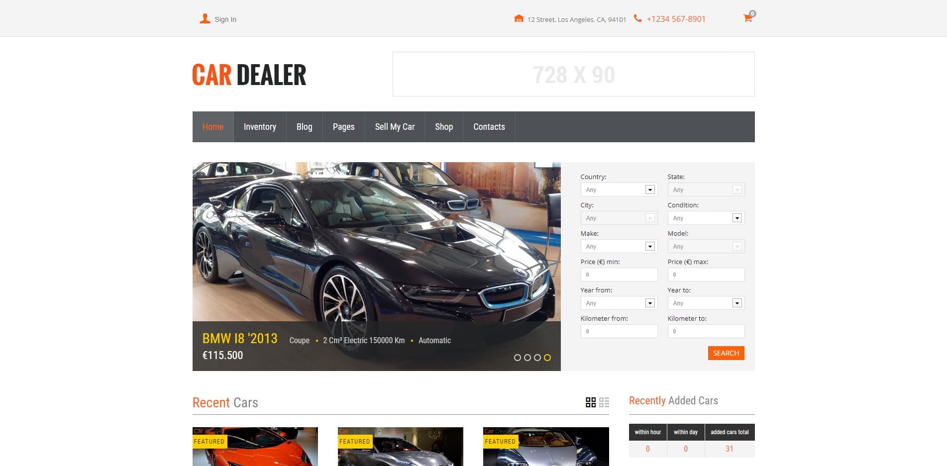 car dealer car dealer website template