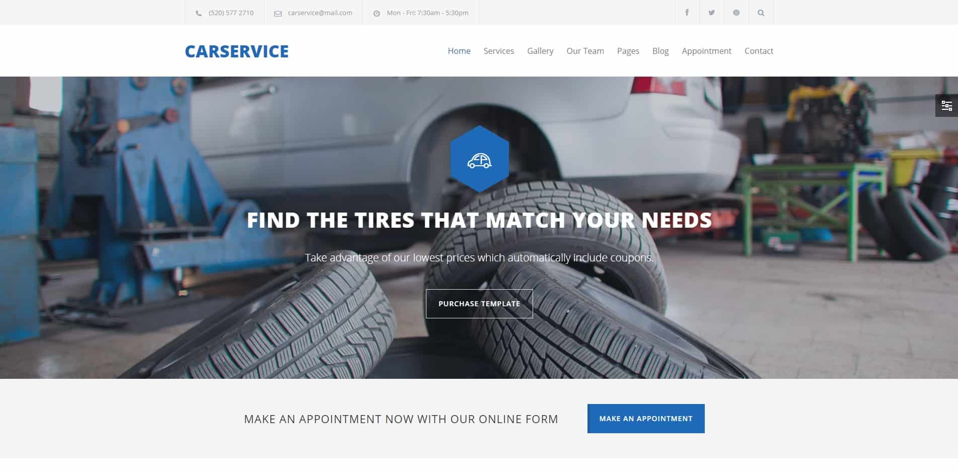 carservice car dealer website template