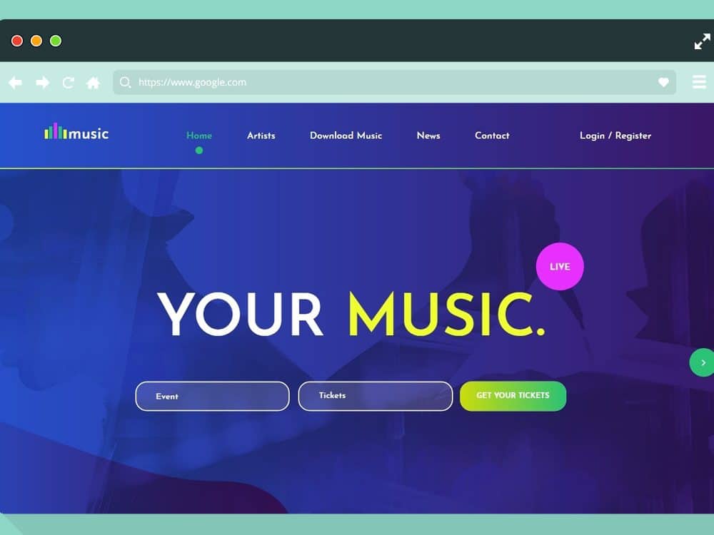 free-music-website-template