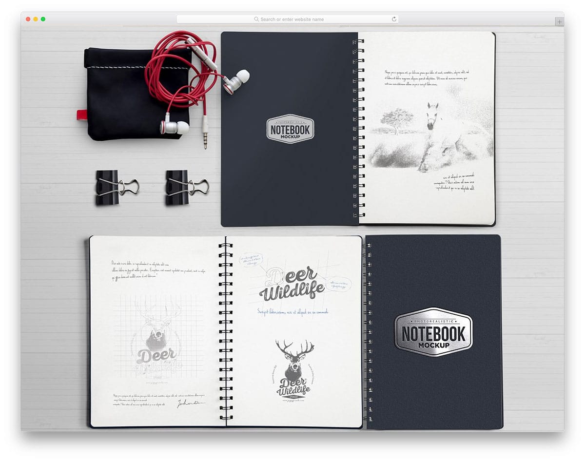 highly customizable spiral notebook with movable elements
