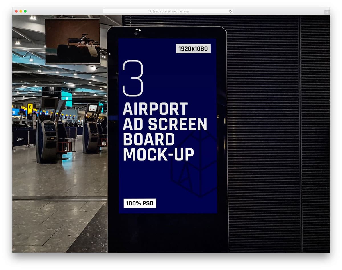 airport billboard mockups