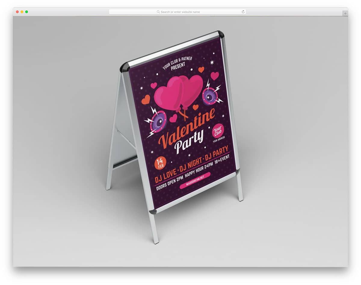 stand mockup for showcasing sign and poster designs