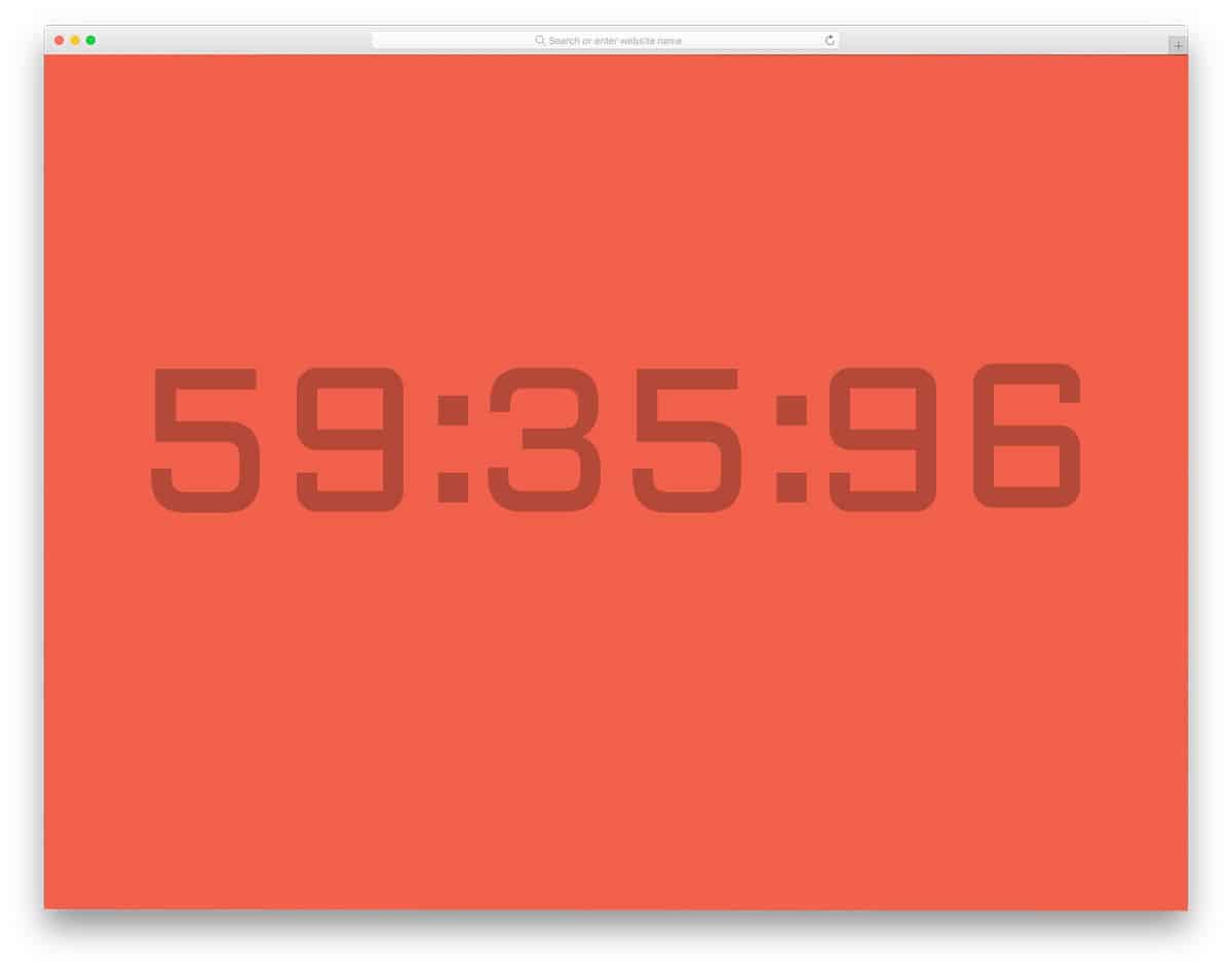 stylish looking countdown timer design