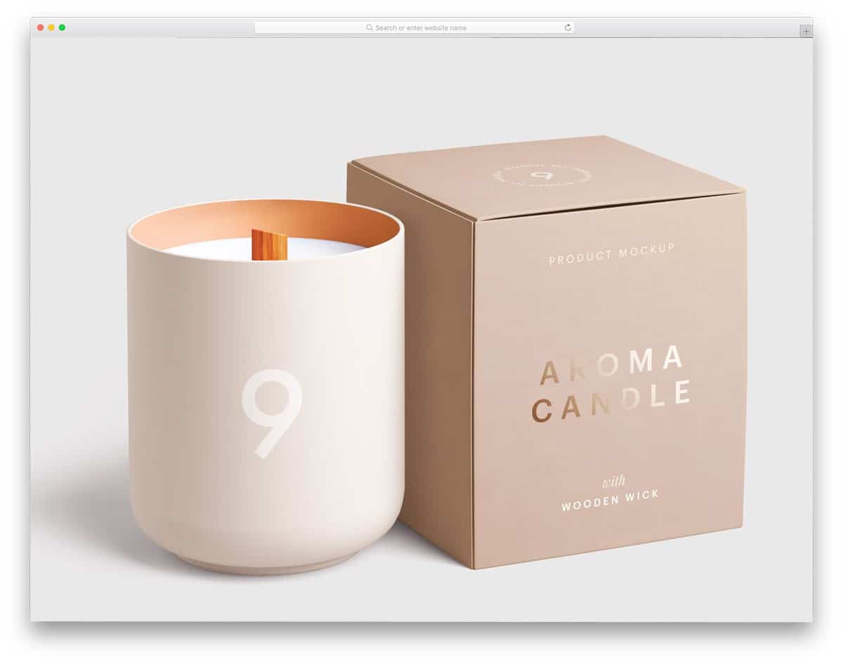 mockup collection with candle and box mockups