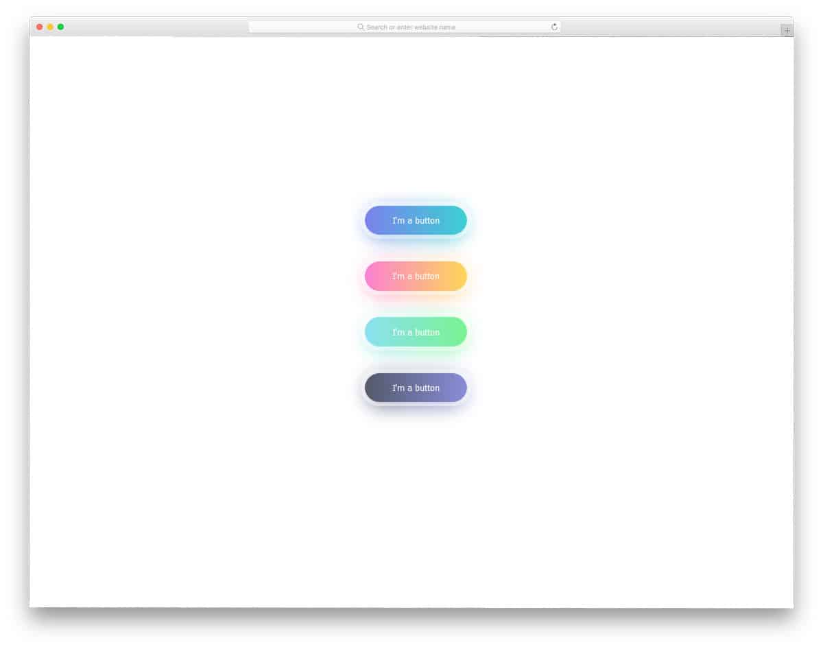 gradient button with shadows