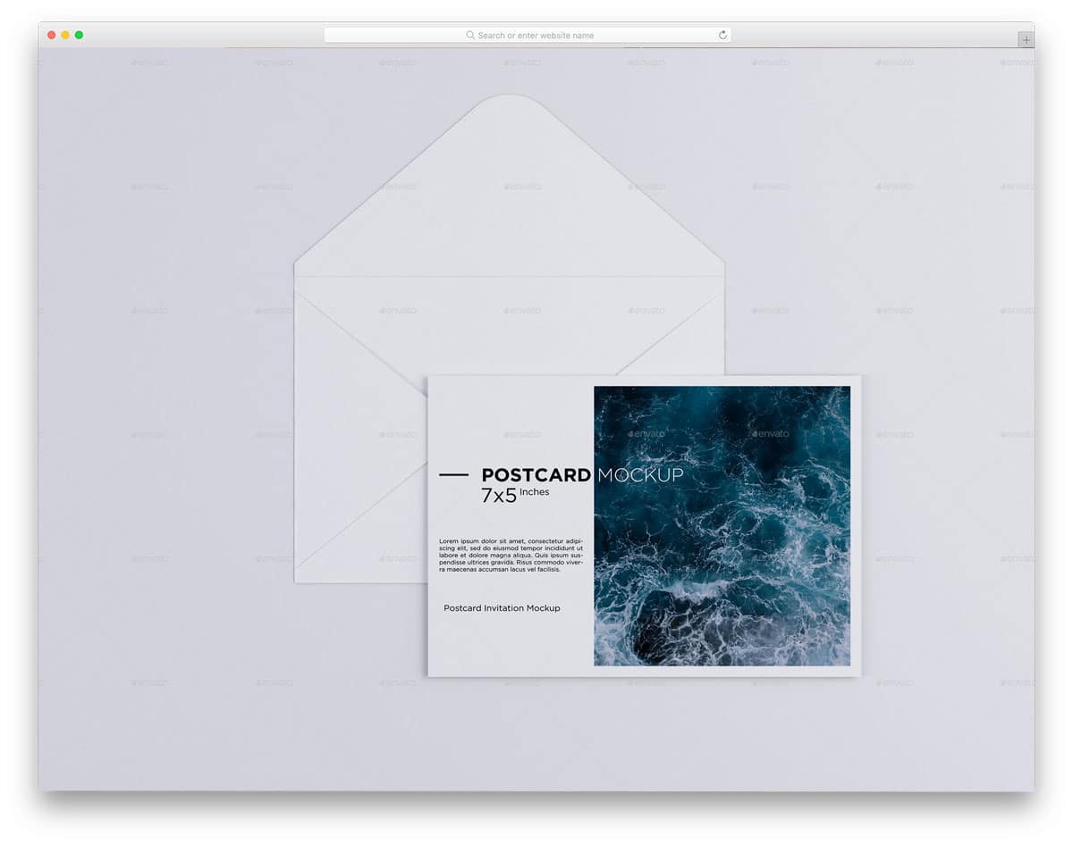 postcard size invitation mockup