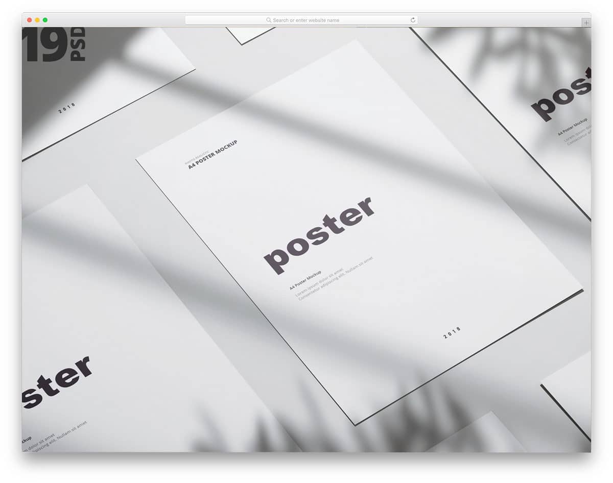 minimal and easy-to-customize poster mockups