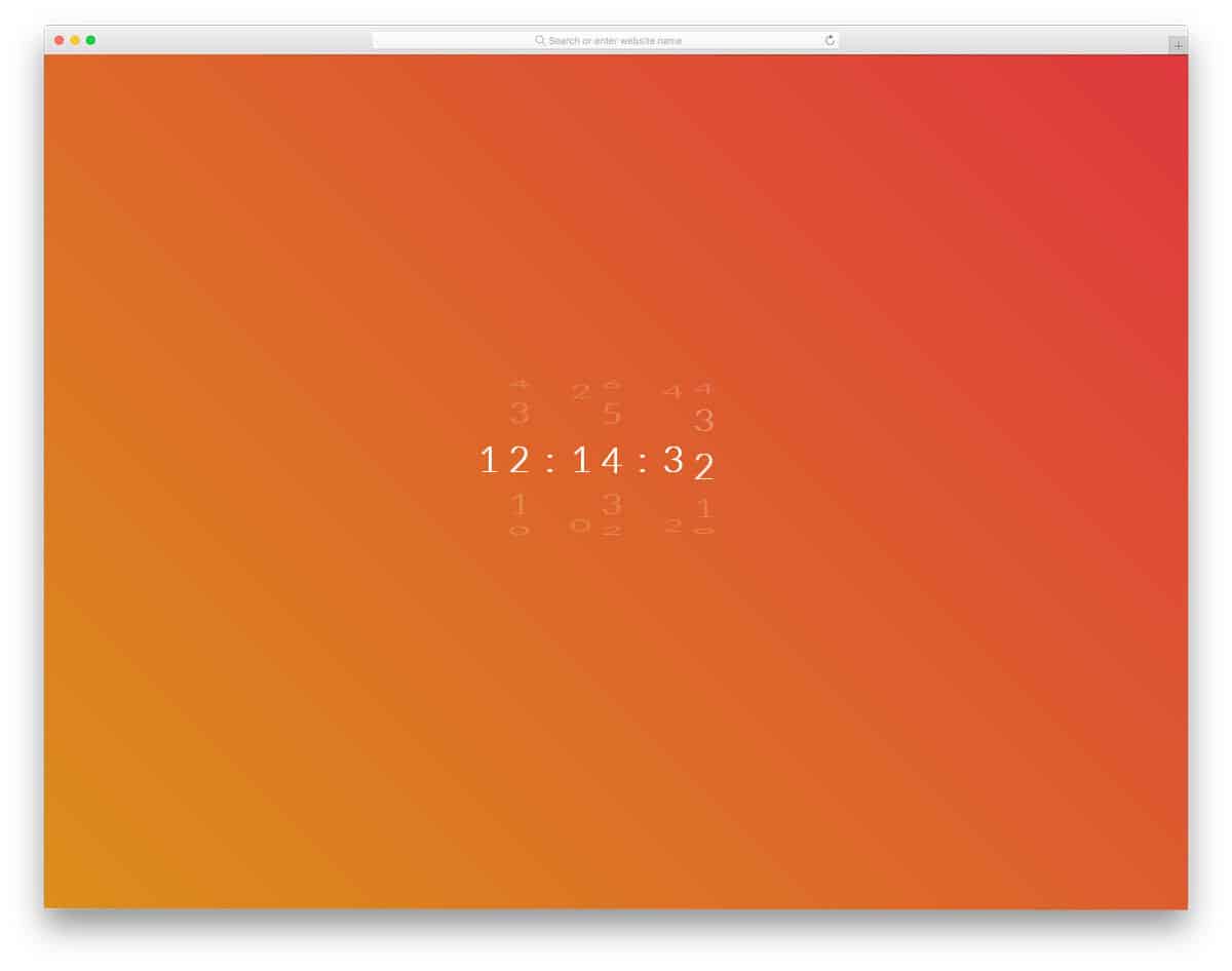 html clock with 3D rotation animation