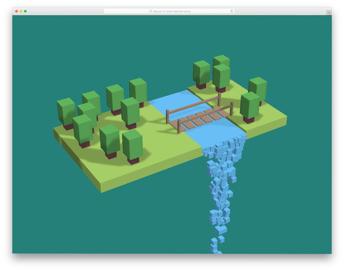 animates forest stream example