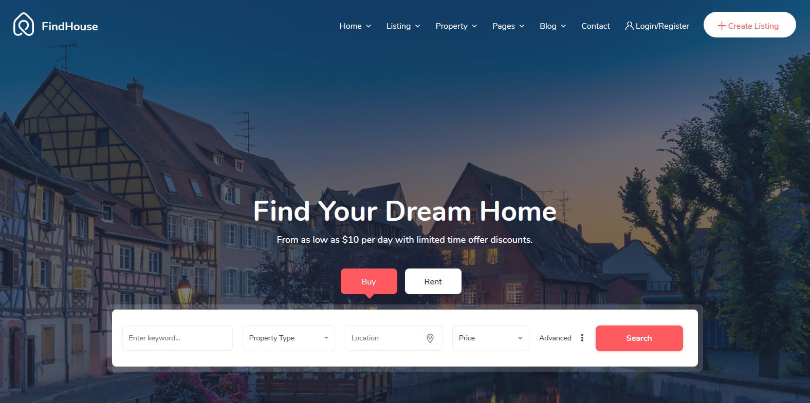 findhouse-real-estate-website-template