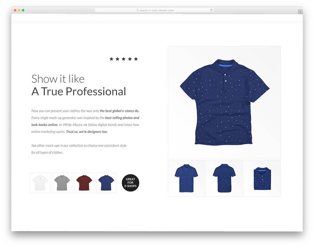 best shirt mockup for creating online store images