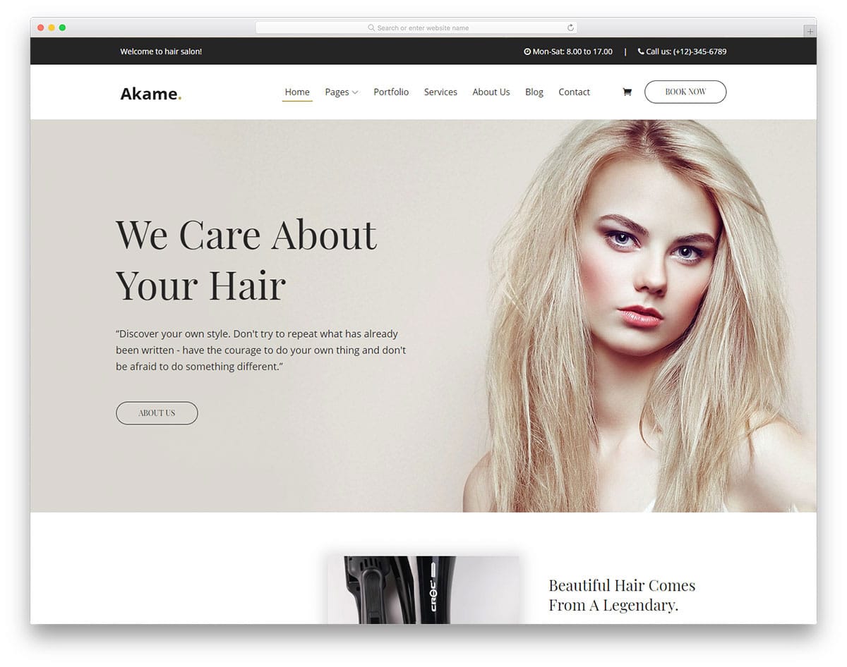 beauty and fashion website template