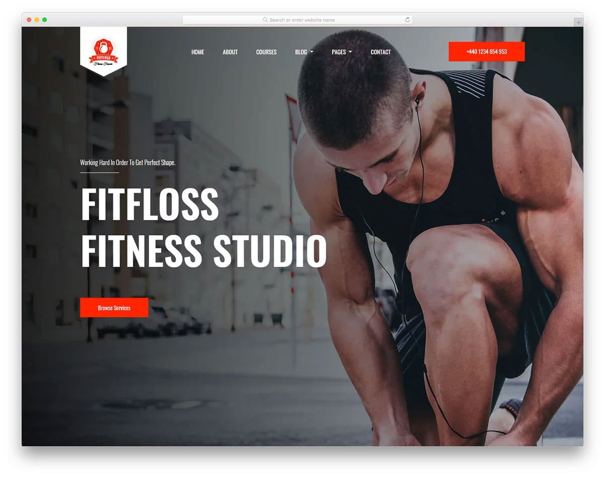 professional looking fitness website template
