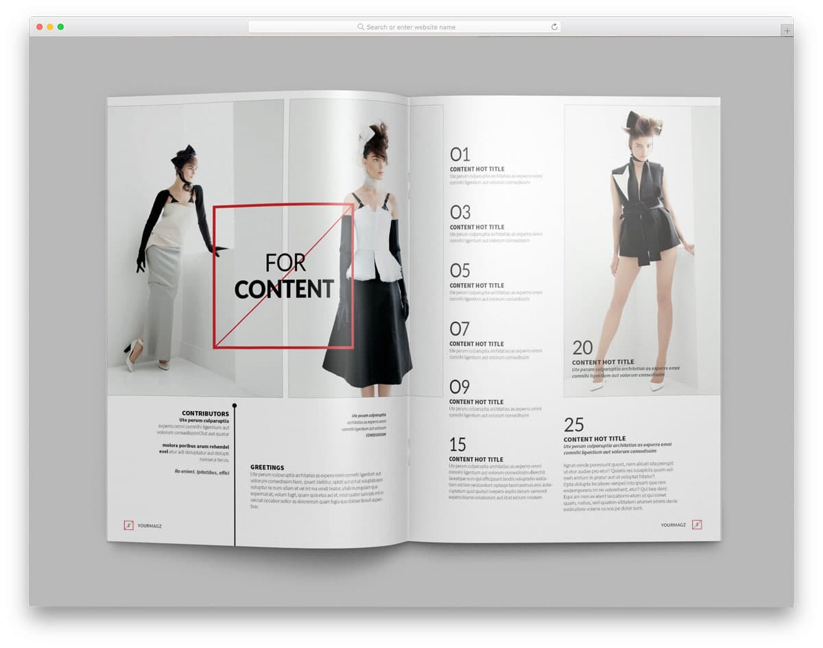 magazine and brochure website template