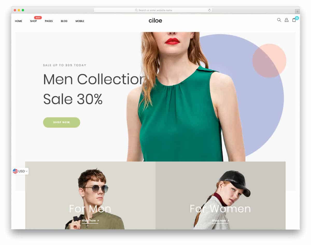 minimal Shopify themes with modish look