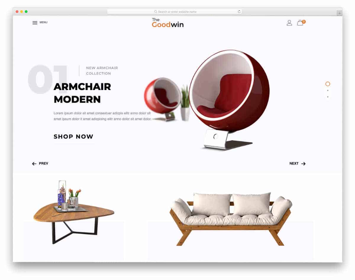 shopify theme for furniture store