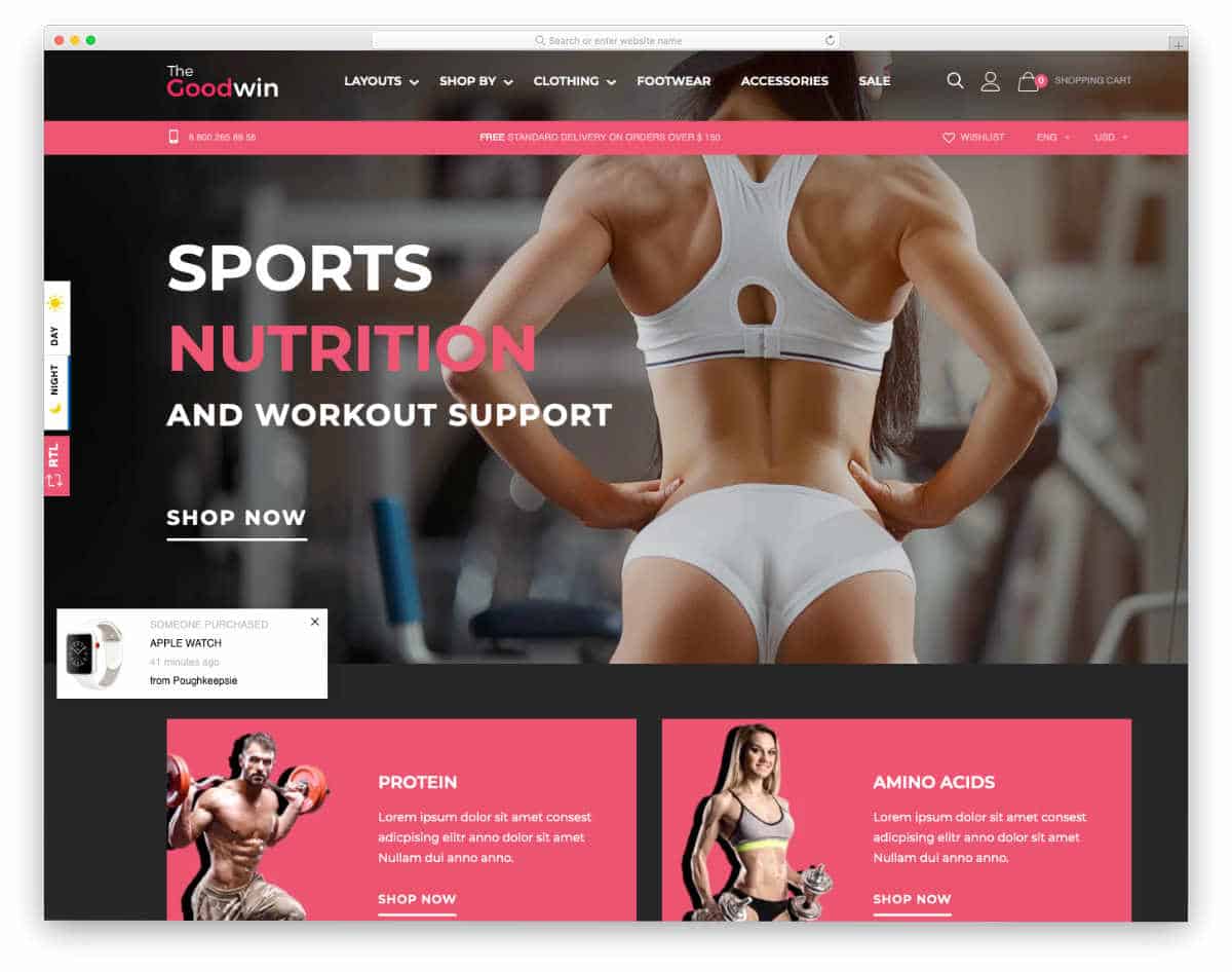 subscription shopify themes for fitness websites