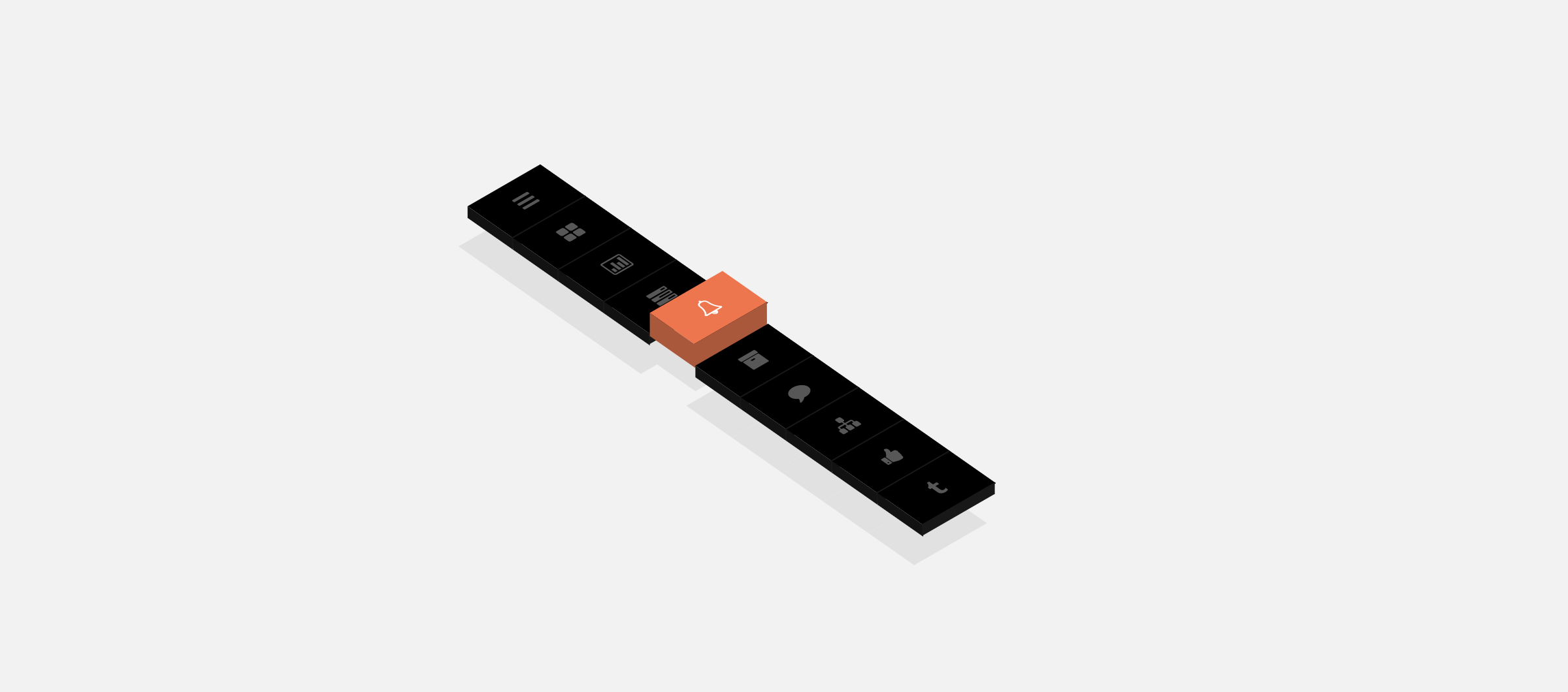 3D vertical navigation bar example