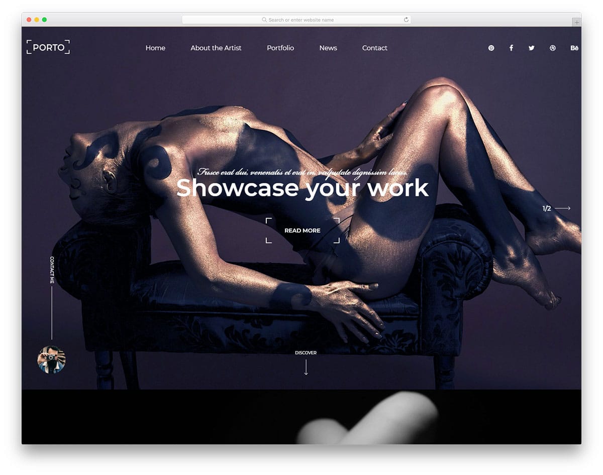 interactive website template for professional websites