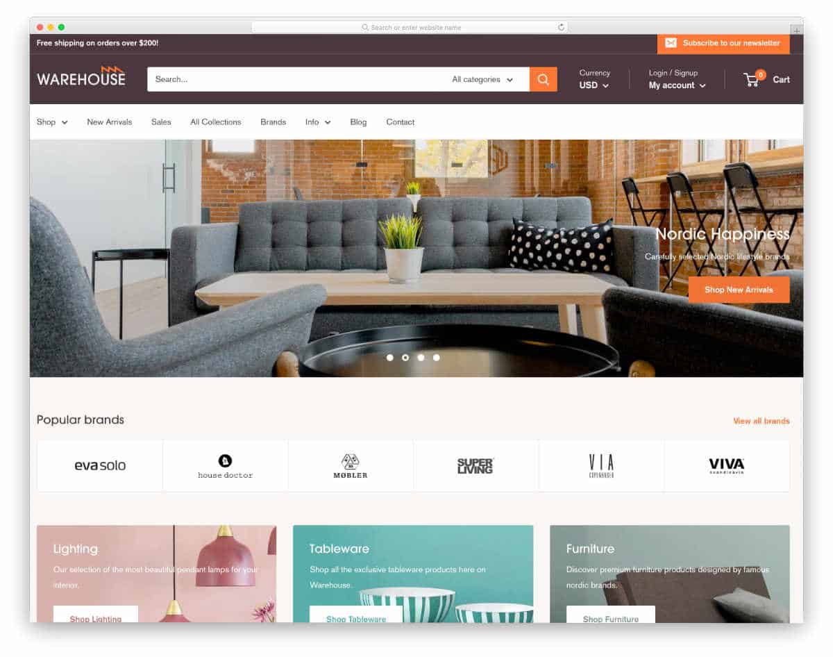 shopify theme for furniture stores