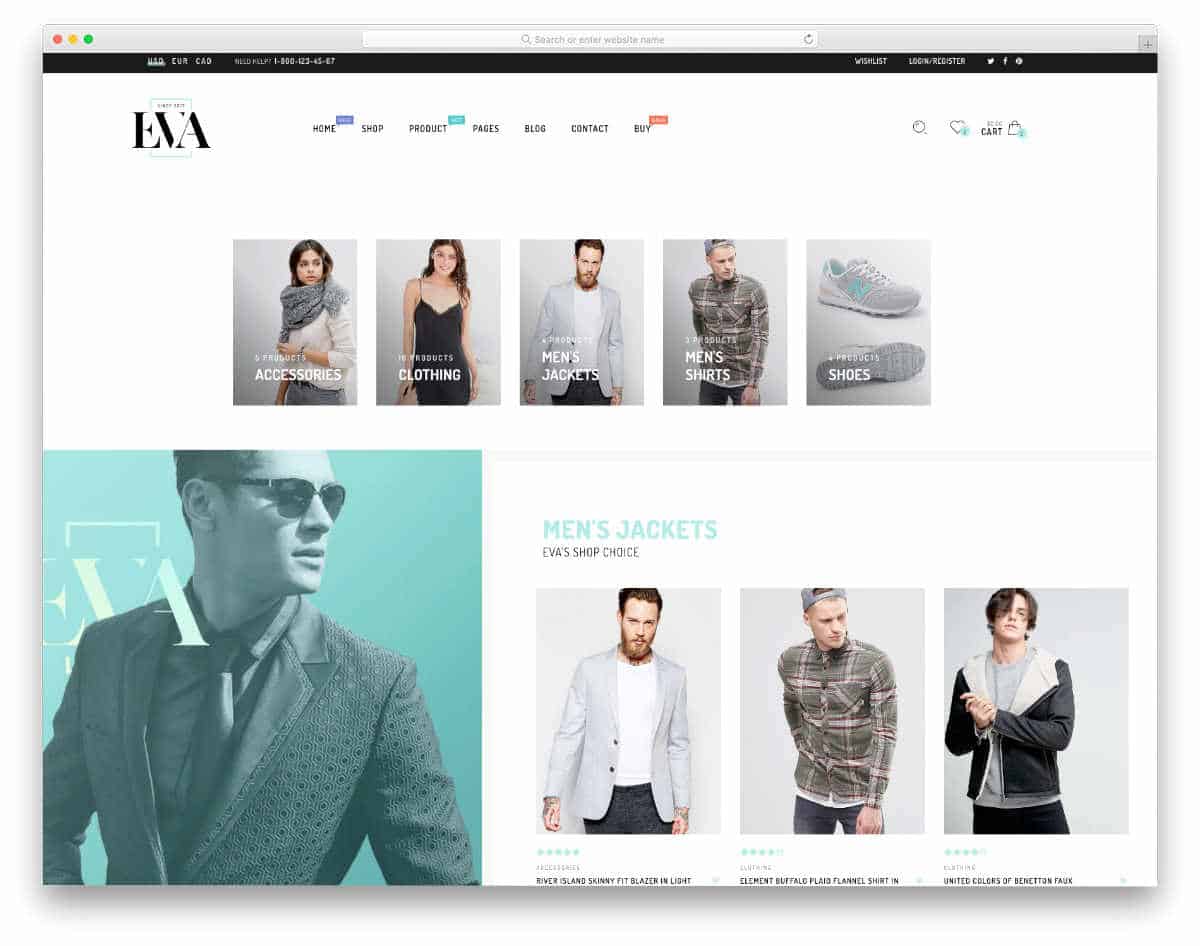 retina shopify themes with a modern design