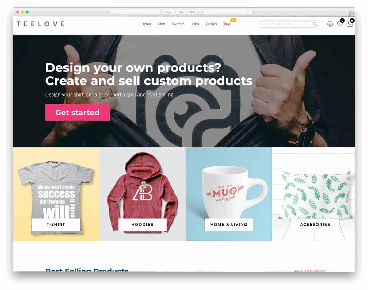 user-friendly Shopify theme for t-shirts