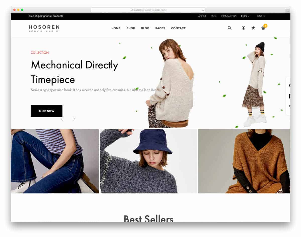simple and clean shopify themes
