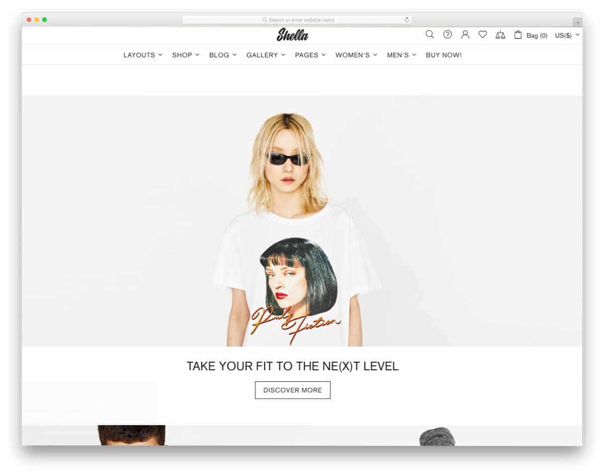 ultra minimal Shopify theme for t-shirts