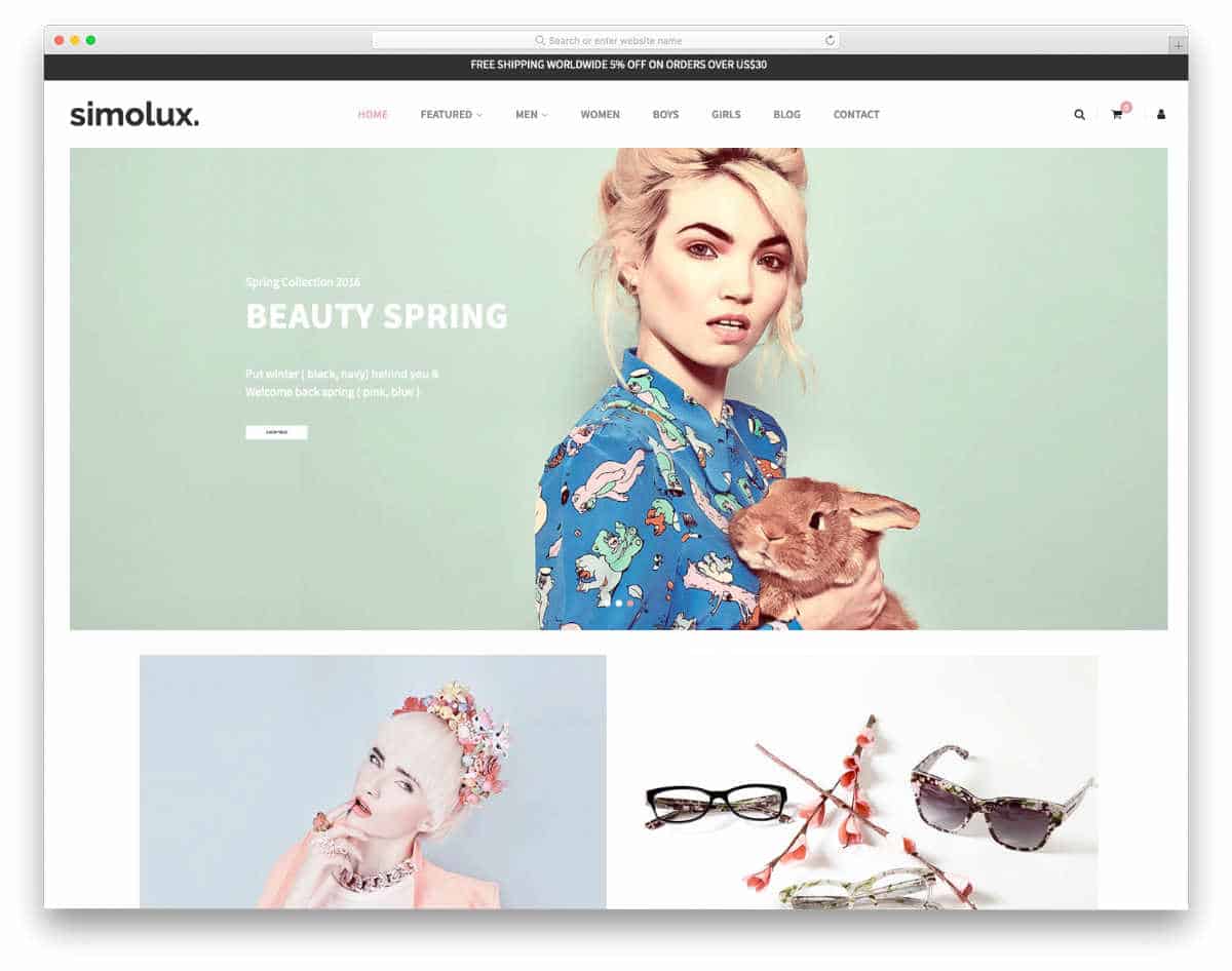 boutique with big imagery design
