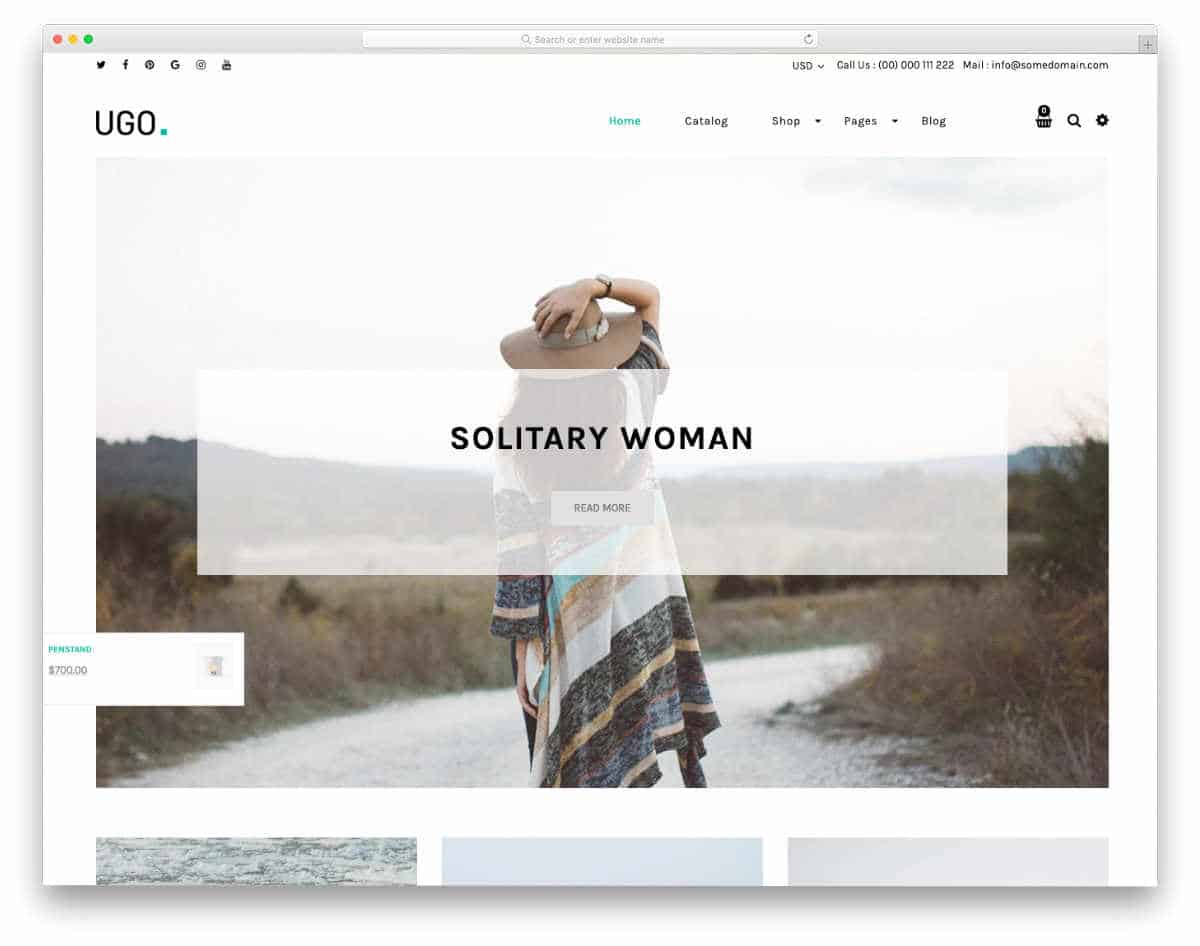 shopify blog themes with a trendy design