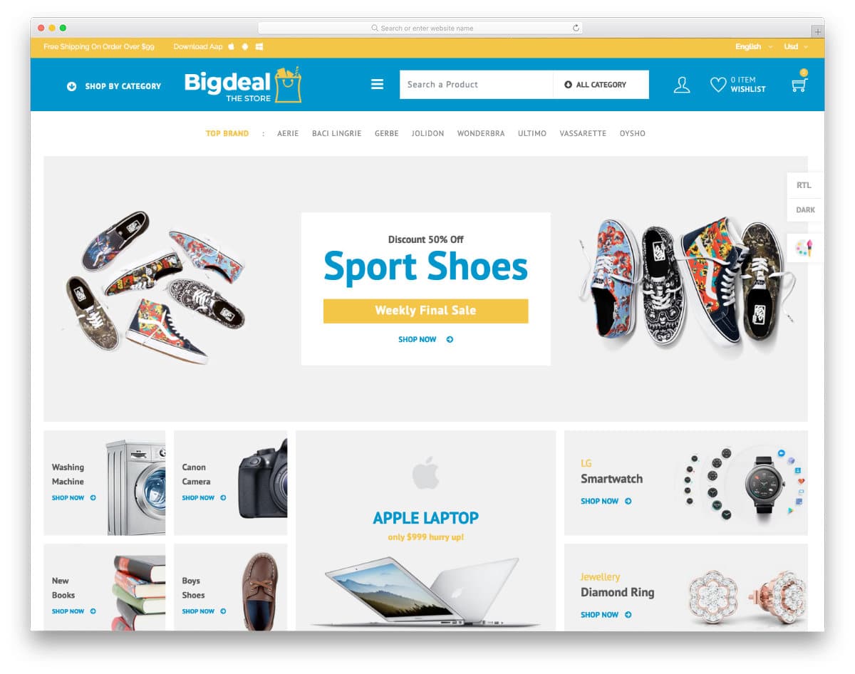 responsive eCommerce HTML5 template