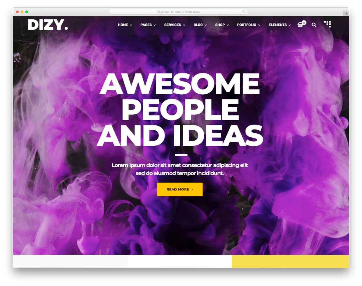 creative and colorful website template