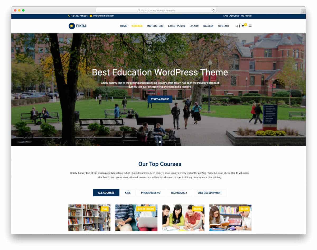 academic websites templates with friendly features