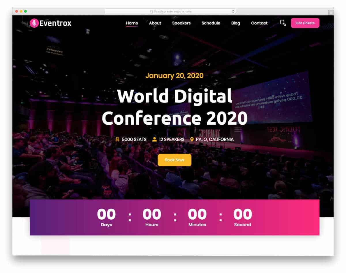 responsive HTML5 templates for event websites