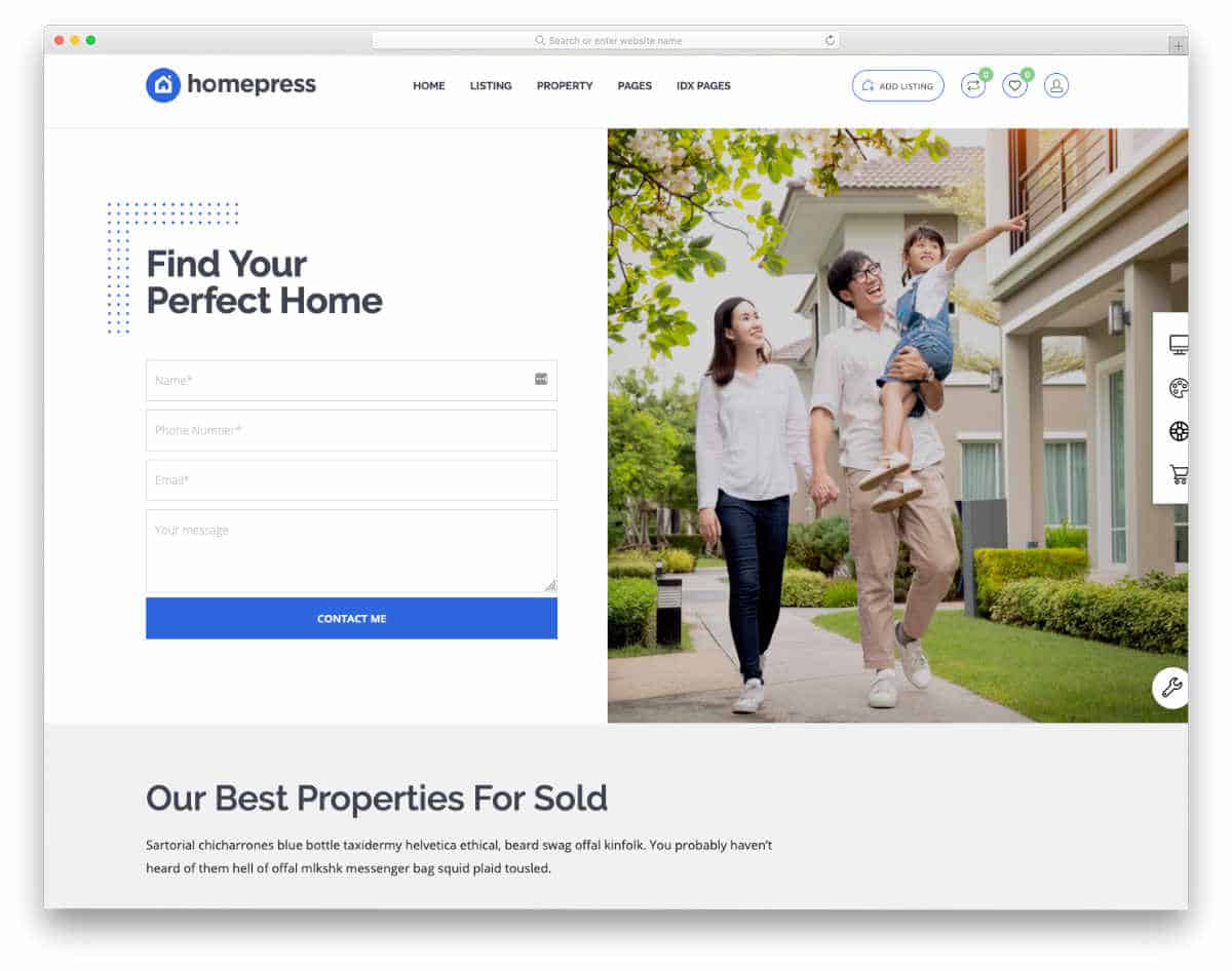 fully functional real estate website templates