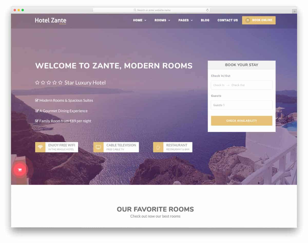 website header design templates with booking forms