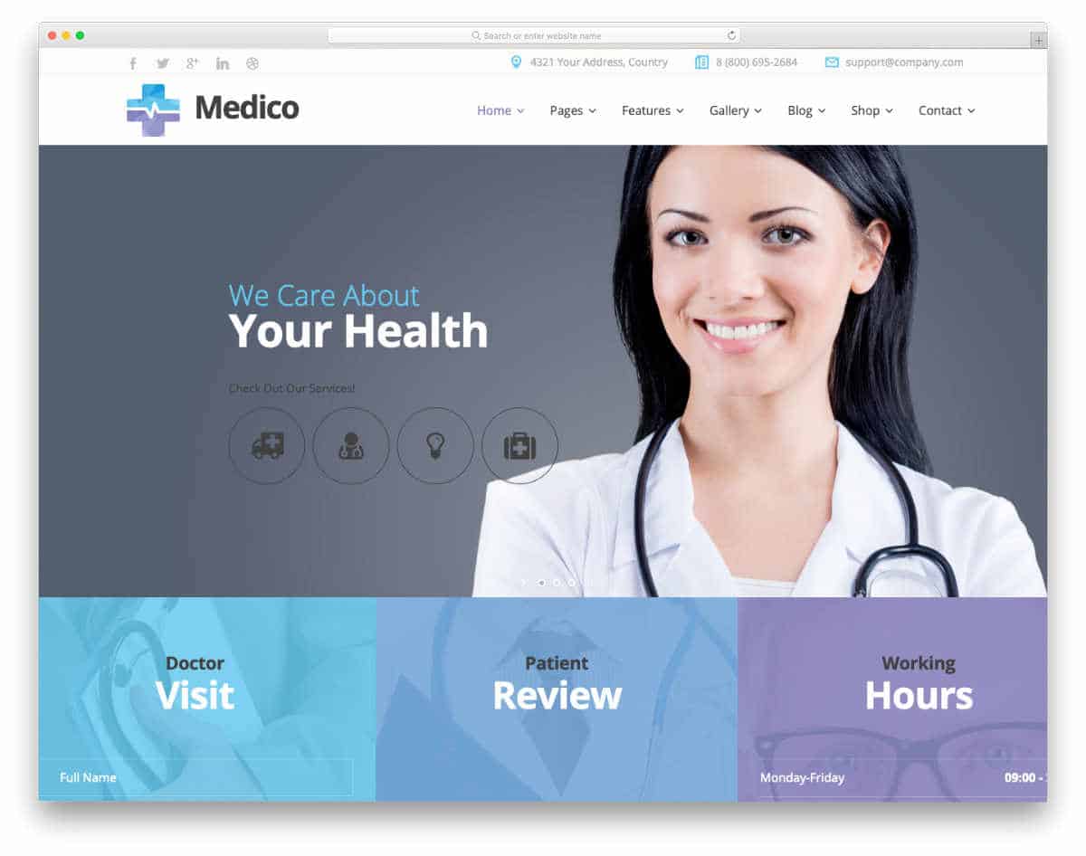 medical website Kompozer templates
