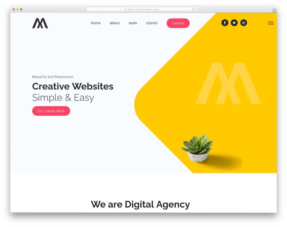 one-page and multi-page website template