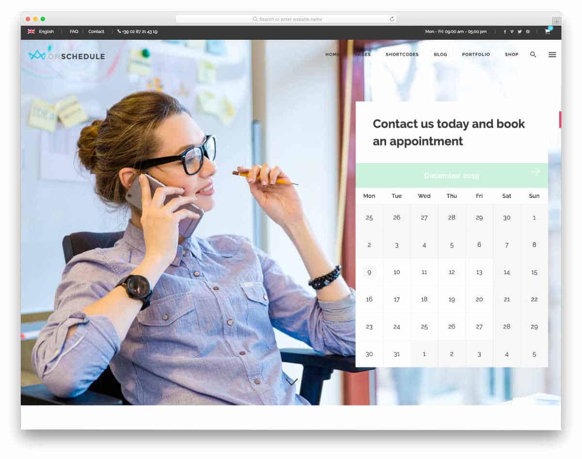 appointment scheduling website templates with useful scheduling options