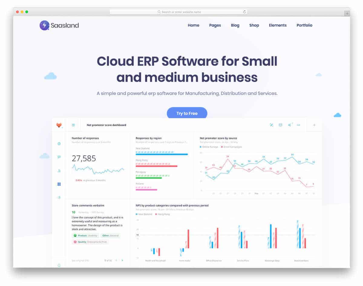 materialize templates for SAAS websites